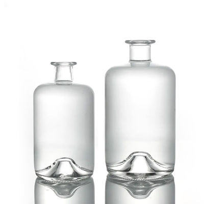 500 ml 700 ml 750 ml Διαυγές στρογγυλό κενό ποτήρι κρασιού Βότκα τεκίλα μπουκάλι με σφραγιστικό καπάκι από φελλό