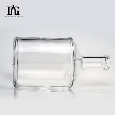500 ml 700 ml 750 ml Ουίσκι Βότκα Μπράντυ Διαυγές γυάλινο μπουκάλι με εξατομικευμένη χαραγμένη ετικέτα