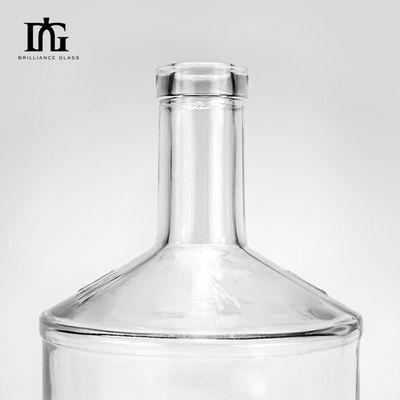 500 ml 700 ml 750 ml Ουίσκι Βότκα Μπράντυ Διαυγές γυάλινο μπουκάλι με εξατομικευμένη χαραγμένη ετικέτα