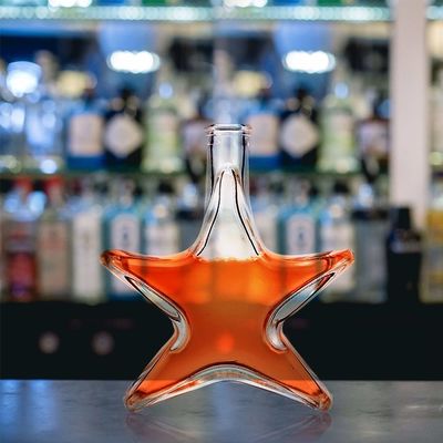 Γυάλινο μπουκάλι για ρούμι, ουίσκι, βότκα 200 ml χωρητικότητα