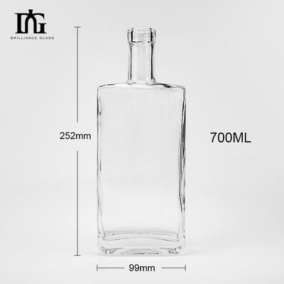 Βάζο γυάλινο με χαραγμένο για παραγγελία 700ml Τζιν Ρουμ Άδειο 700ml 750ml Βότκα Ουίσκι Μπράντυ