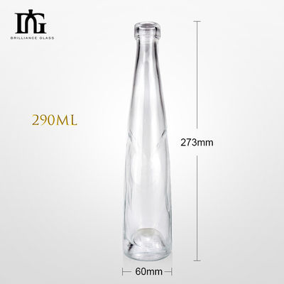 Γυάλινο υλικό 330ml 500ml Σχεδιαστικά μπουκάλια ποτών φρούτων κρασιού με καπάκι αλουμινίου