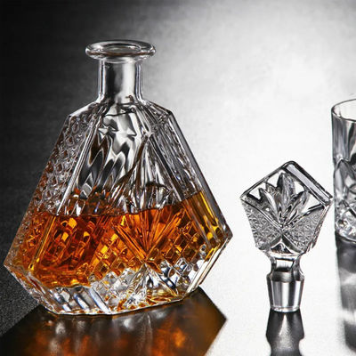 Χωρίς μόλυβδο μπουκάλι κρασιού γυαλί 650 ml μπύρα μπουκάλι φελλό για το whiskey Decanter Set