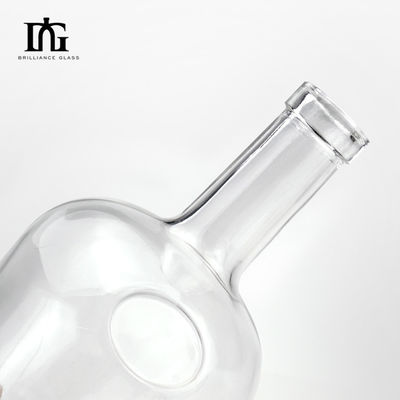 Προσαρμοσμένο 750 ml γυάλινο ουίσκι ρούμι κρασί βότκα μπουκάλι με φελλό για θερμή σφράγιση