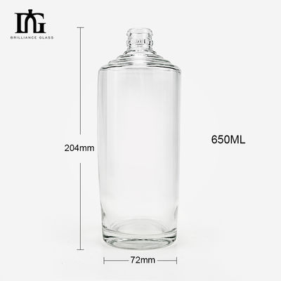 OEM/ODM Αποδεκτό Nordic Luxury 500ml 700ml 750ml Φλιντ γυάλινο μπουκάλι για βότκα Ουίσκι