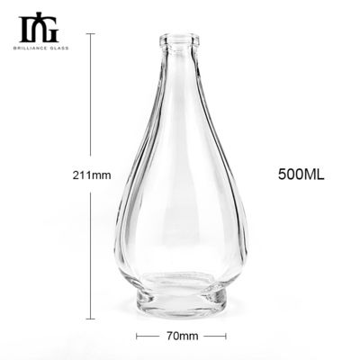 Γυάλινο μπουκάλι κρασιού 750ml με πολυτελές πυραμίδιο κρυστάλλιο και φελλό σφραγίδα