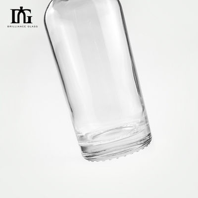 Κελάρι γυαλιού 500ml 700ml 750ml Ουίσκι Μπράντυ κενό μπουκάλι με φελλό και καπάκι με βίδα
