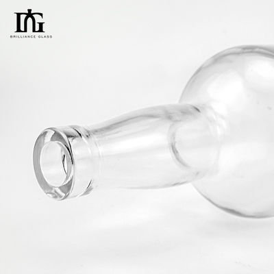 Κελάρι γυαλιού 500ml 700ml 750ml Ουίσκι Μπράντυ κενό μπουκάλι με φελλό και καπάκι με βίδα