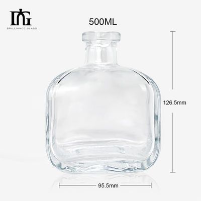 OEM/ODM Αποδεκτό 700ml 750ml Οβάλ σχήμα μπουκάλι γυαλιού για οινοπνεύματα και ποτά
