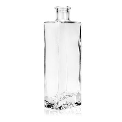 Ιδιαιτερότητα 500 ml επίπεδα κενά διαυγή γυάλινα μπουκάλι οινοπνεύματος για ουίσκι ρούμι οινοπνευματώδη ποτά βότκα τζιν