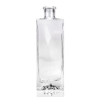 Ιδιαιτερότητα 500 ml επίπεδα κενά διαυγή γυάλινα μπουκάλι οινοπνεύματος για ουίσκι ρούμι οινοπνευματώδη ποτά βότκα τζιν