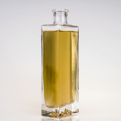 Ιδιαιτερότητα 500 ml επίπεδα κενά διαυγή γυάλινα μπουκάλι οινοπνεύματος για ουίσκι ρούμι οινοπνευματώδη ποτά βότκα τζιν
