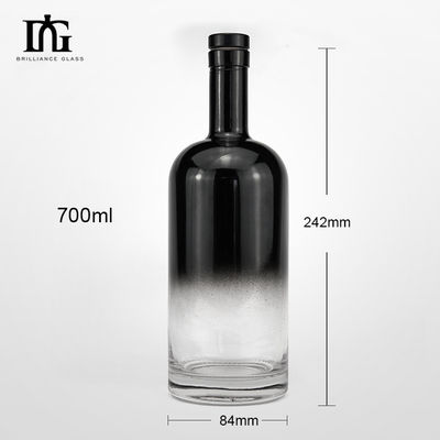 Υλικό γυάλινου κολάρου 500ml 700ml 750ml Μπουκάλια βότκας για ποτά και ποτά
