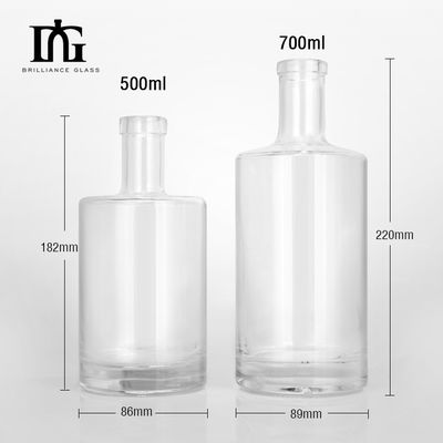 Λικέρ και Ποτά 500 ml Στρογγυλό μπουκάλι ουίσκι με γράμματα 700 ml γυάλινο μπουκάλι