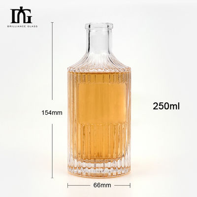 Προσαρμοσμένο 250 ml ηλεκτροπληρωμένο μπουκάλι τεκίλα κενό γυάλινο μπουκάλι με καπάκι από φελλό