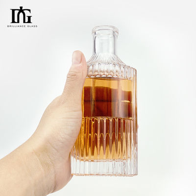 Προσαρμοσμένο 250 ml ηλεκτροπληρωμένο μπουκάλι τεκίλα κενό γυάλινο μπουκάλι με καπάκι από φελλό