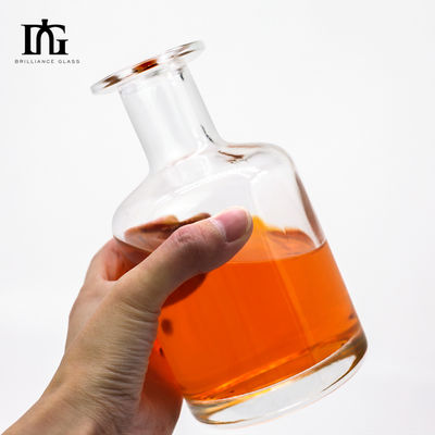 500 ml γυάλινα στρογγυλά μπουκάλια με σχήμα βότκα, ρούμι, αλκοόλ για αποστακτήρια και αποσταγμένα ποτά