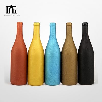 500 ml 700 ml 750 ml στρογγυλό γυάλινο μπουκάλι για κρασί λικέρ Ουίσκι από υλικό φρίντα