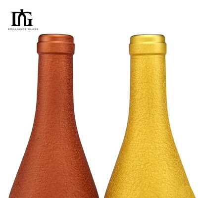 500 ml 700 ml 750 ml στρογγυλό γυάλινο μπουκάλι για κρασί λικέρ Ουίσκι από υλικό φρίντα