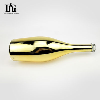75cl ηλεκτροπληρωμένο χρυσό μπλε ροζ άδειο αλκοόλ σαμπάνια γυάλινο μπουκάλι με μεταλλική επίδραση