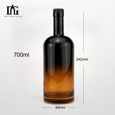 Διαφανή κίτρινα γυάλινα μπουκάλια 375ml 500ml 750ml 700ml Τύπος σφράγισης CORK
