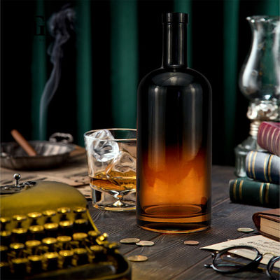 Διαφανή κίτρινα γυάλινα μπουκάλια 375ml 500ml 750ml 700ml Τύπος σφράγισης CORK