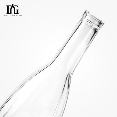 OEM/ODM Αποδεκτό 700ml Κενό Μακρύ λαιμό πάγο Διαφανές γυαλί μπουκάλι κρασί μπουκάλι σαμπάνια