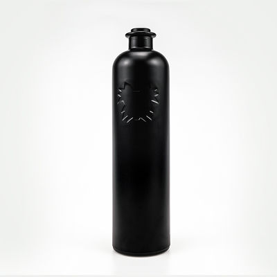 750 ml Διαυγές στρογγυλό γυάλινο μπουκάλι με φελλό για μπράντι Τζιν Ρουμ Βότκα Τεκίλα Λικέρ