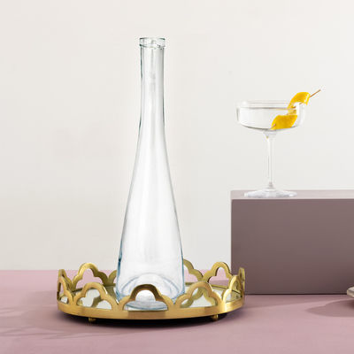 Βιομηχανικά ποτά 500ml 700ml 750ml γυάλινο μπουκάλι με υψηλό λαιμό με ετικέτα και πώμα