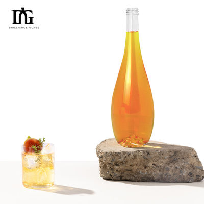 Γυάλινο κολάρο 750 ml κενή συσκευασία μπουκάλι κρασιού για προσαρμοσμένη βότκα χυμός ουίσκι μπύρα