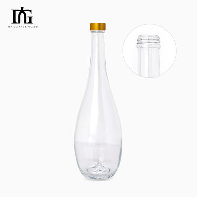 Γυάλινο κολάρο 750 ml κενή συσκευασία μπουκάλι κρασιού για προσαρμοσμένη βότκα χυμός ουίσκι μπύρα