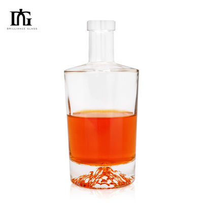 500ml 700ml 750ml 1000ml Βόρειο Τζιν Ουίσκι Βοτκά Γυάλινο μπουκάλι με χαραγμένο βουνό