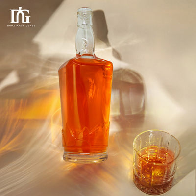 OEM/ODM 700ml 750ml γυάλινο μπουκάλι για κρασί ουίσκι απευθείας προμήθεια Κεπάκι τύπου φελλού