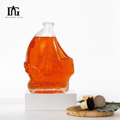 Προσαρμοσμένο πολυτελές 500 ml σφεντόλιθο γυάλινο μπουκάλι για κρασί ουίσκι Τζιν ποτά