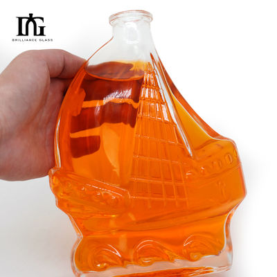 Προσαρμοσμένο πολυτελές 500 ml σφεντόλιθο γυάλινο μπουκάλι για κρασί ουίσκι Τζιν ποτά