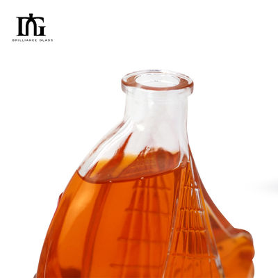 Προσαρμοσμένο πολυτελές 500 ml σφεντόλιθο γυάλινο μπουκάλι για κρασί ουίσκι Τζιν ποτά