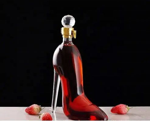 Μοναδικό σχήμα 500ml 750ml παπούτσια με ψηλό τακούνι Λικέρ Ουίσκι Κόκκινο κρασί Βότκα γυαλί μπουκάλι