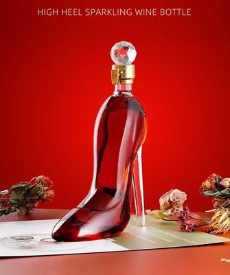 Μοναδικό σχήμα 500ml 750ml παπούτσια με ψηλό τακούνι Λικέρ Ουίσκι Κόκκινο κρασί Βότκα γυαλί μπουκάλι