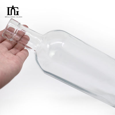 Προσαρμοσμένο λογότυπο οινοπνευματώδη ποτά γυάλινο μπουκάλι με κλασικό σχεδιασμό