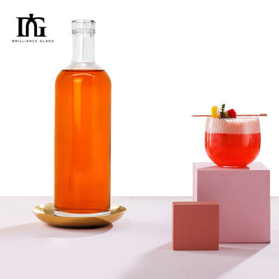 Προσαρμοσμένο λογότυπο οινοπνευματώδη ποτά γυάλινο μπουκάλι με κλασικό σχεδιασμό