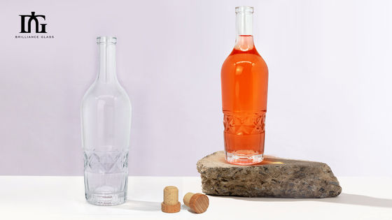 Προσαρμοσμένο 700 ml 500 ml γυάλινο μπουκάλι για Brandy Gin Rum Whisky Vodka Tequila Λικέρ Spirits