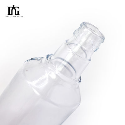 Αποδεκτό λογότυπο πελάτη Custom 750ml γυάλινο μπουκάλι για βότκα και τζιν