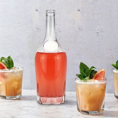 1000 ml χωρητικότητας Διαφανές γυάλινο μπουκάλι για βότκα Ουίσκι Αλκοολούχα