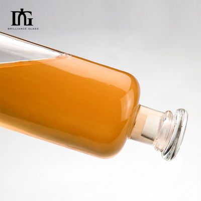 500 ml/700 ml/750 ml Στρογγυλά Στήλινα Λεπτά Υψηλά Μπουκάλια Γυαλί Βότκας με Κεπάκι Κεραμίδας