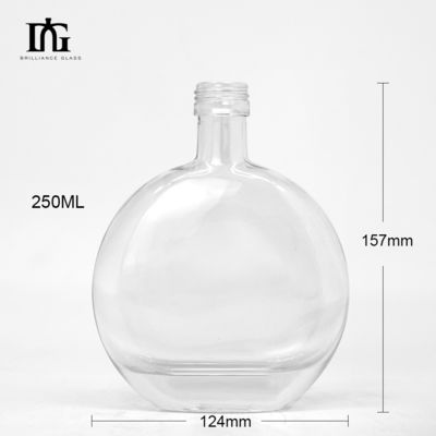 330ml 500ml Διαυγές γυαλί ουίσκι βότκα μπουκάλι ποτό με εξατομικευμένη χαρακτική και περισσότερα