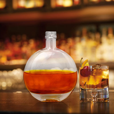 330ml 500ml Διαυγές γυαλί ουίσκι βότκα μπουκάλι ποτό με εξατομικευμένη χαρακτική και περισσότερα