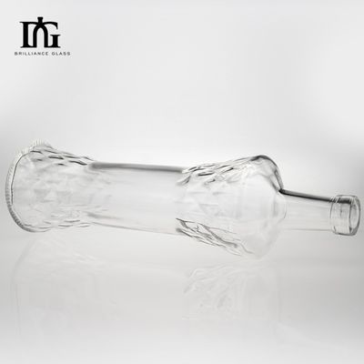 Διαφανές γυάλινο μπουκάλι 700ml Βότκα Ουίσκι Τζιν μπουκάλι με μοναδικό σχεδιασμό
