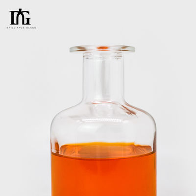 Σκηνότυπη Ζεστή Στύπα Ζωγραφική 750 ml Διαυγές γυάλινο μπουκάλι για οινοπνευματώδη ποτά και ποτά