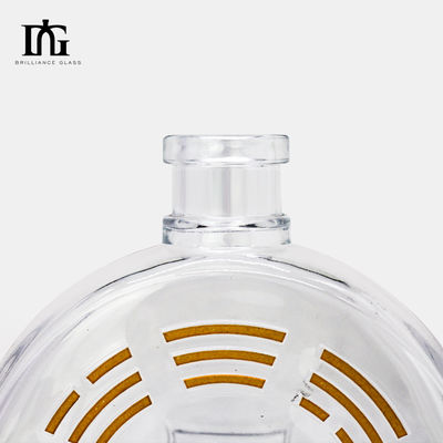 Γυάλινο κολάρο 450ml 700ml 750ml Ρομ Βότκα Ουίσκι Λικέρ Τζιν Σπρίτ Μπουκάλι με φελλό