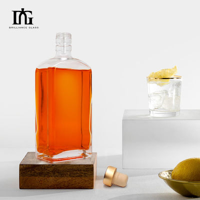 500 ml 700 ml Custom Juice Beverage Liquor Spirits γυάλινο μπουκάλι με φελλό και καπάκι με βίδα